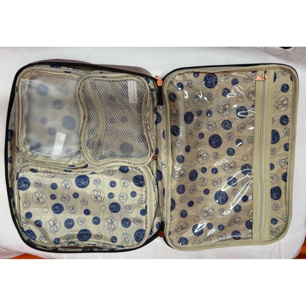 Samantha Brown Large Jewelry Cosmetic Organizer Case ROSE GOLD @15x10